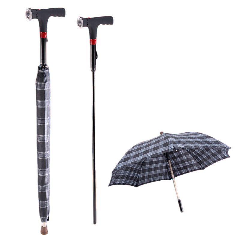 Multifunctional barrier free walking stick umbrella-
