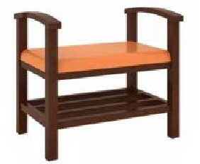 Solid wood shoe-changing stool-