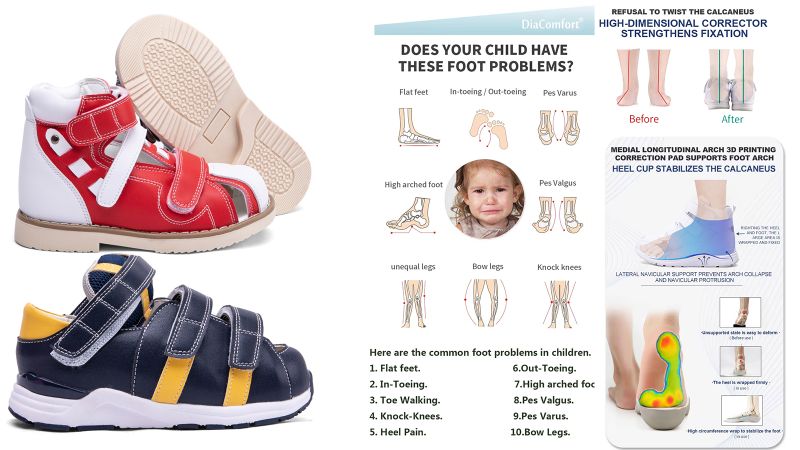Children's Flat Foot Orthopedic Shoes-